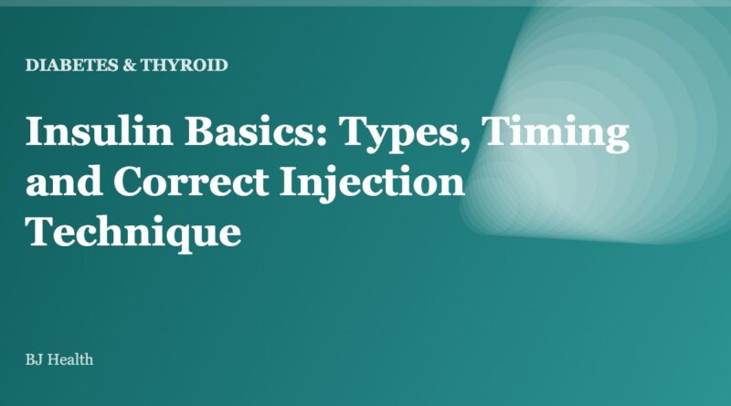 Insulin Basics: Types, Timing and Correct Injection Technique